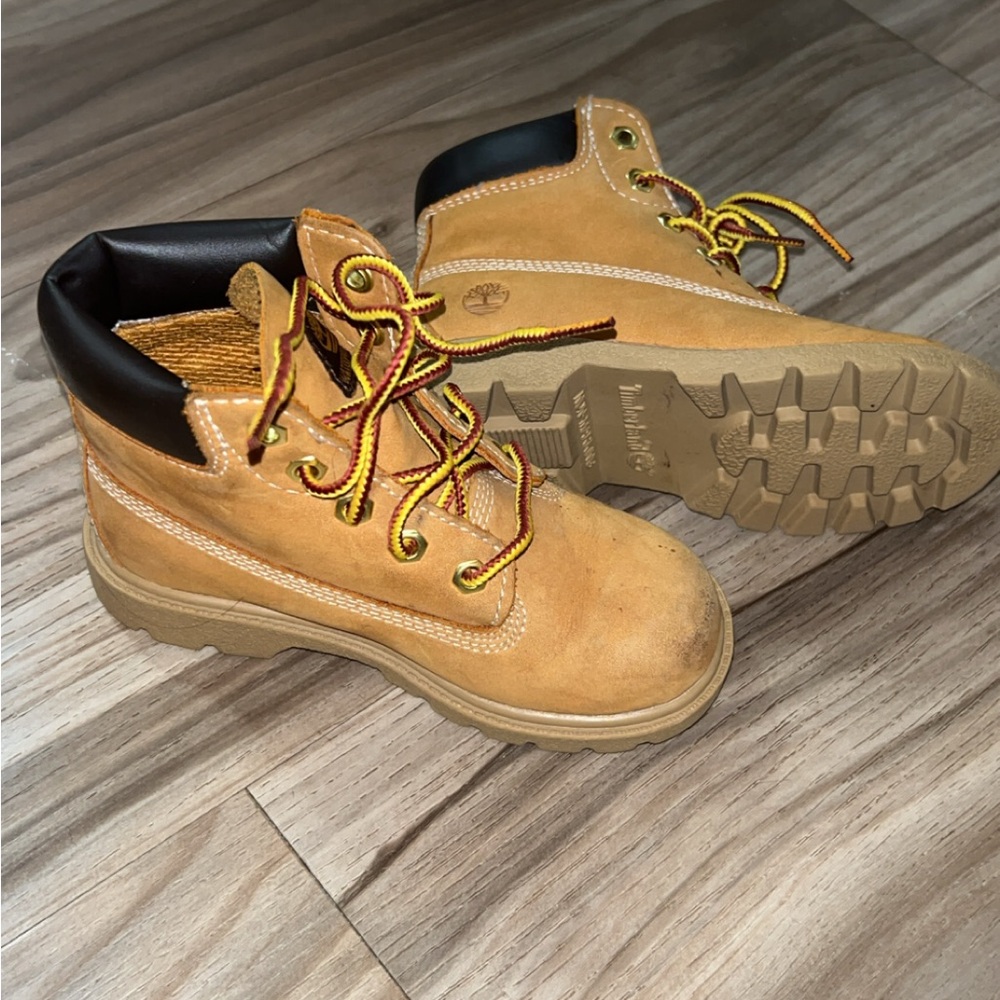 Timberland Tan and Black Work Boots